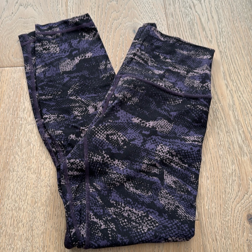 lululemon athletica Purple and Black Leggings